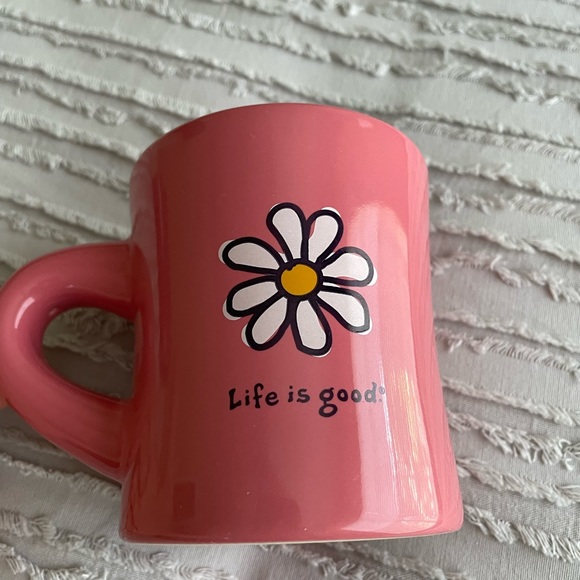 New Life is Good heavy ceramic daisy dinner mug - Picture 8 of 8